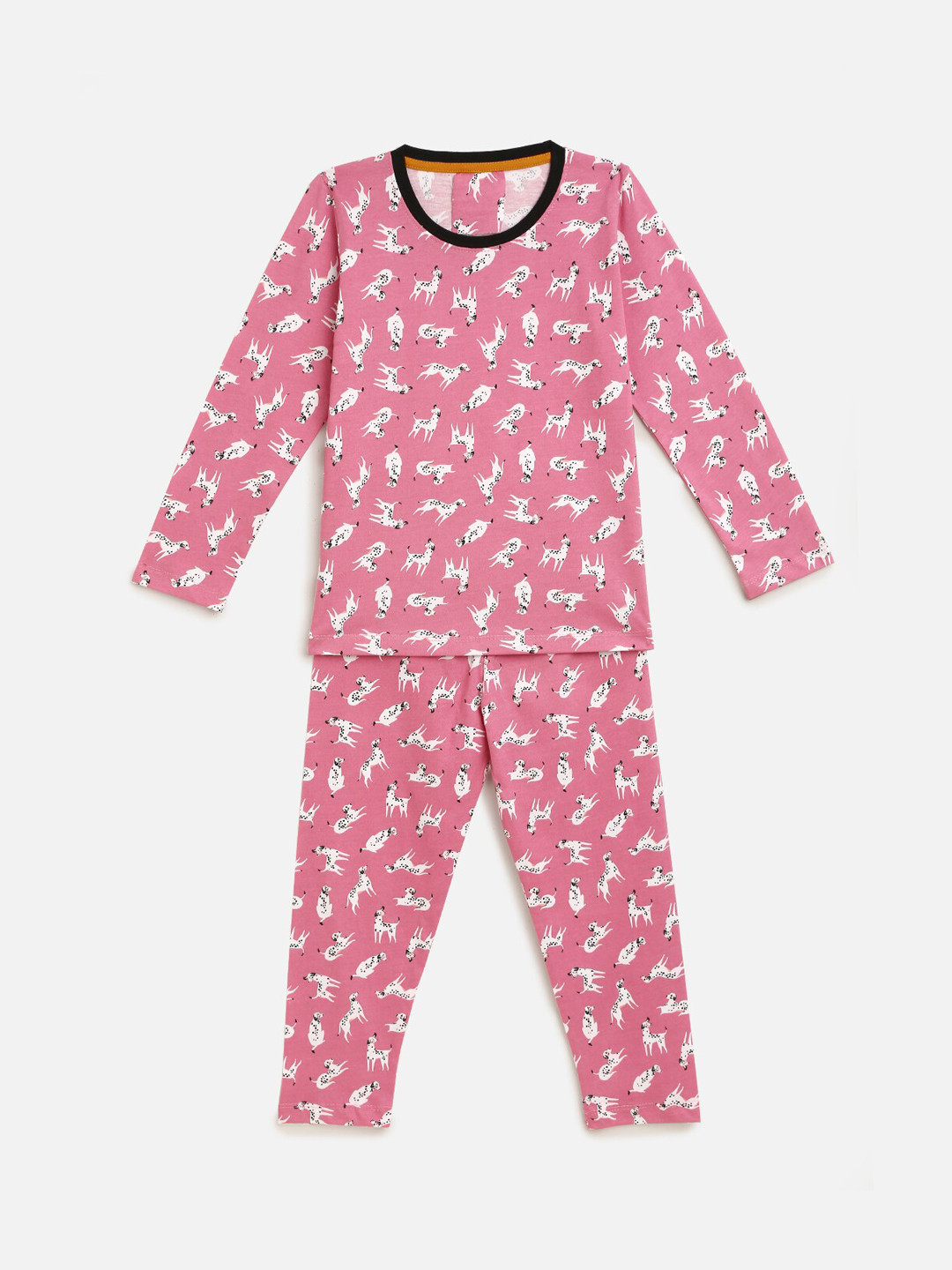 KIDSCRAFT Girls Pink Printed Night Suit 
KIDSCRAFT Girls Pink Printed Night Suit