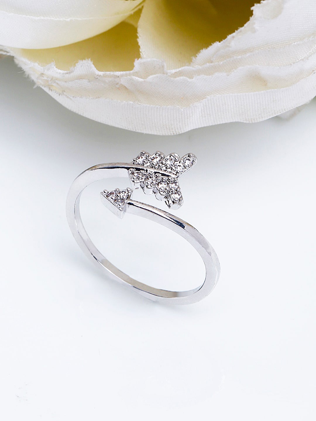 Shining Diva Fashion Women Platinum-Plated Silver-Toned Cubic Zirconia-Studded Finger Ring
Shining Diva Fashion Women Platinum-Plated Silver-Toned Cubic Zirconia-Studded Finger Ring