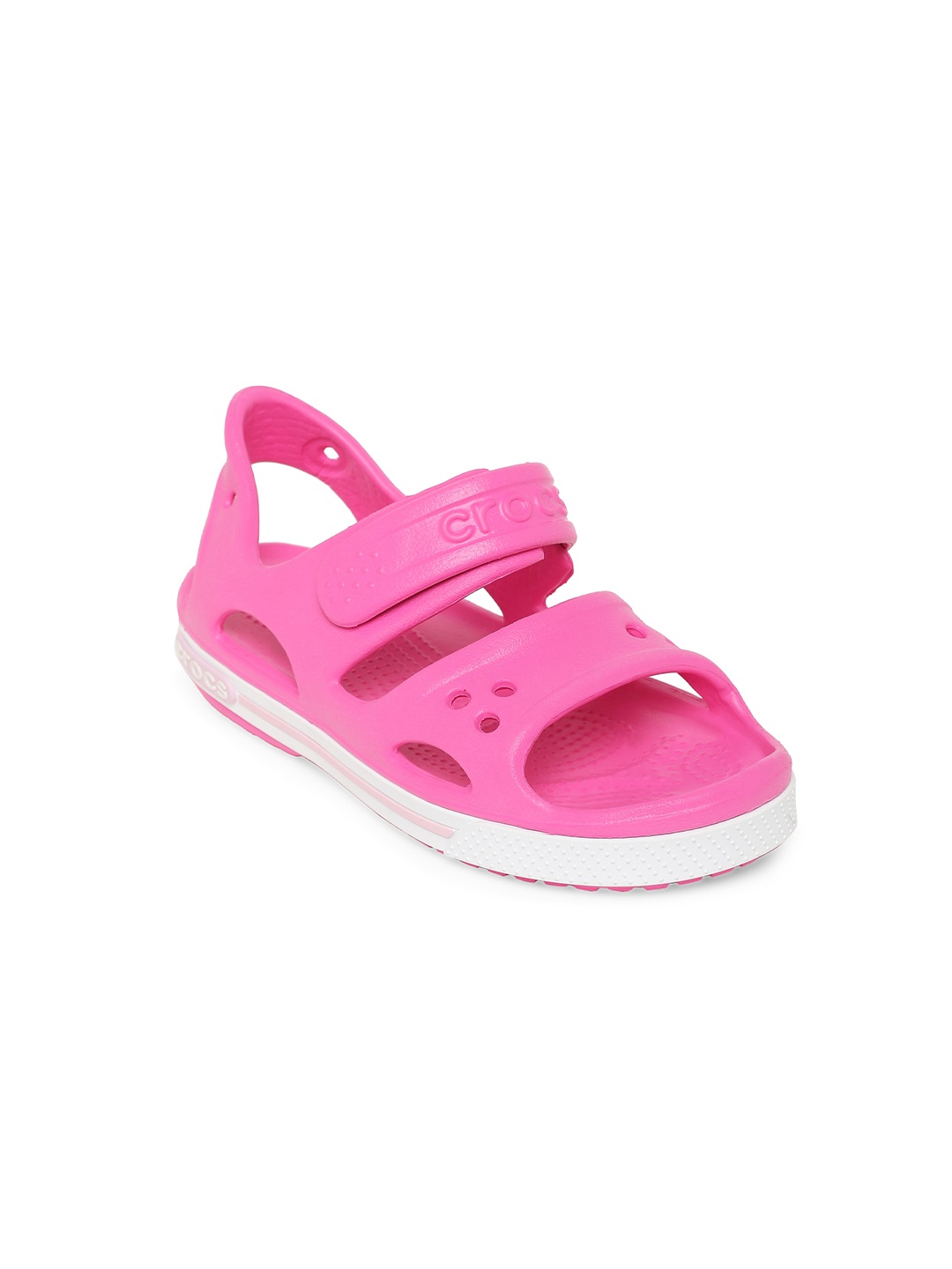 Crocs Crocband Girls Pink Open Toe Flats