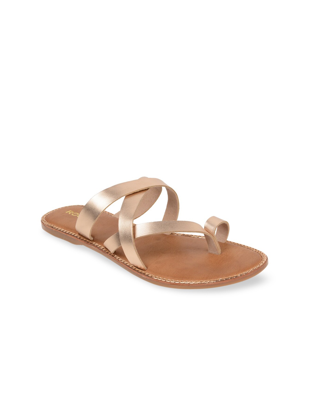 Rocia Women Silver-Toned One Toe Flats with Bows