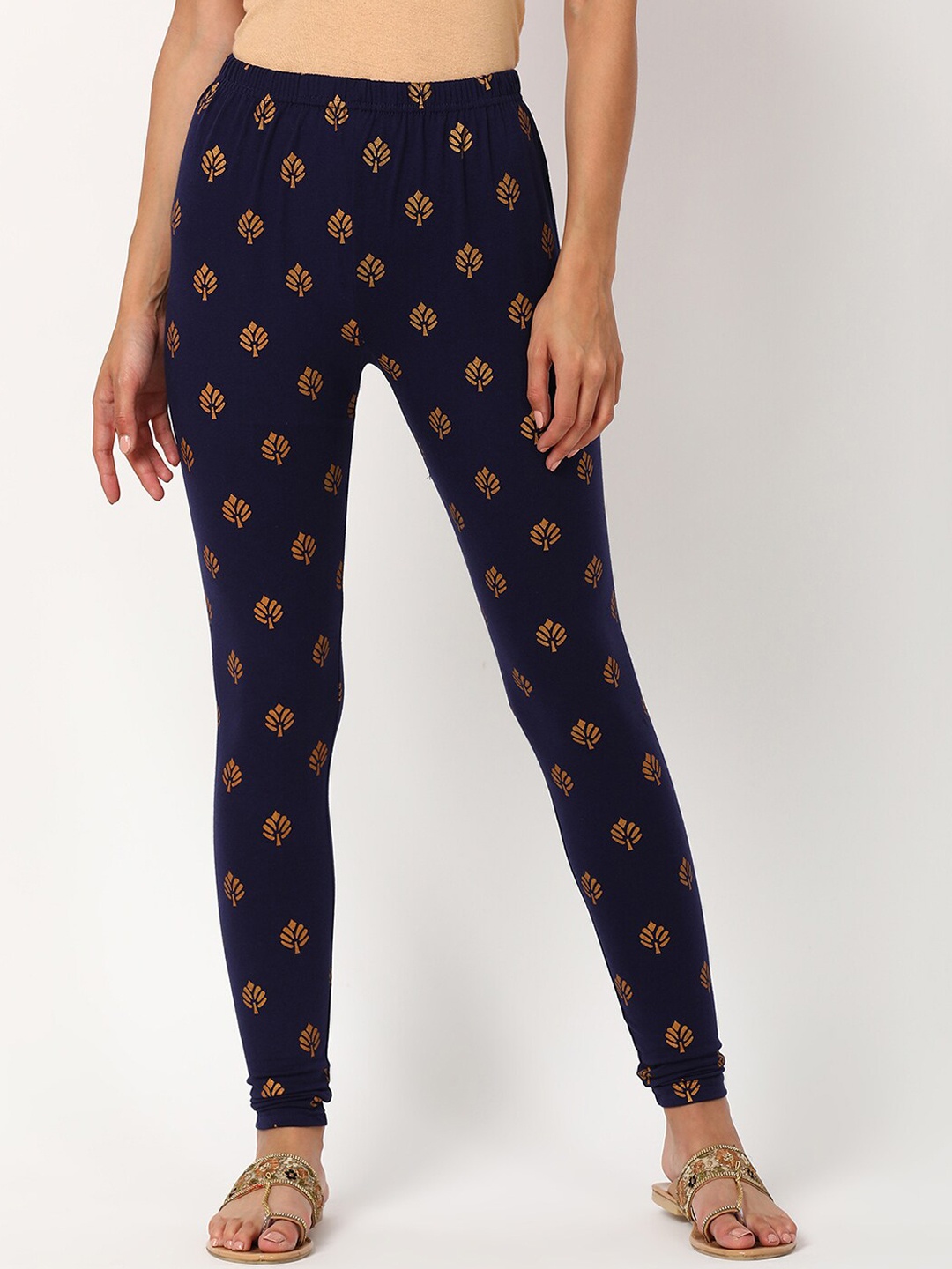 V2 Value & Variety Women Navy Blue & Gold-Coloured Printed Cotton Ankle-Length Leggings
V2 Value & Variety Women Navy Blue & Gold-Coloured Printed Cotton Ankle-Length Leggings