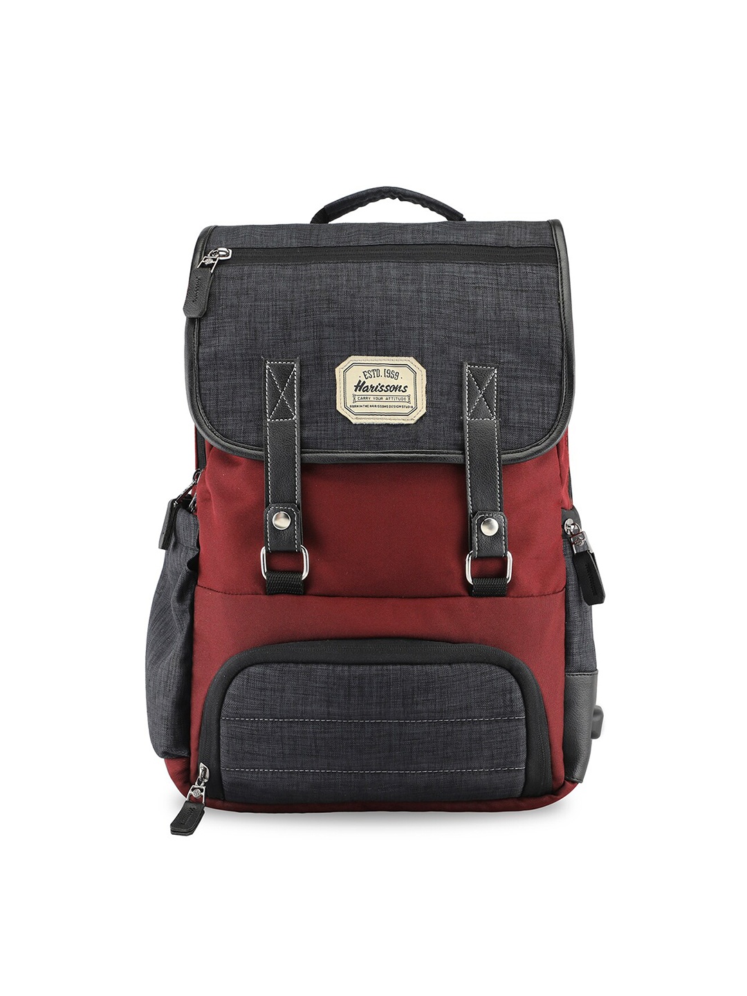 Harissons Maroon & Grey 14 Inch Laptop Backpack
