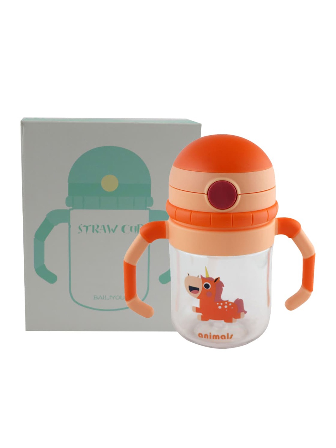 GUCHIGU Unisex Kids Orange & Transparent Solid Sipper Bottle Sippy Cup With Straw & Handle
GUCHIGU Unisex Kids Orange & Transparent Solid Sipper Bottle Sippy Cup With Straw & Handle
