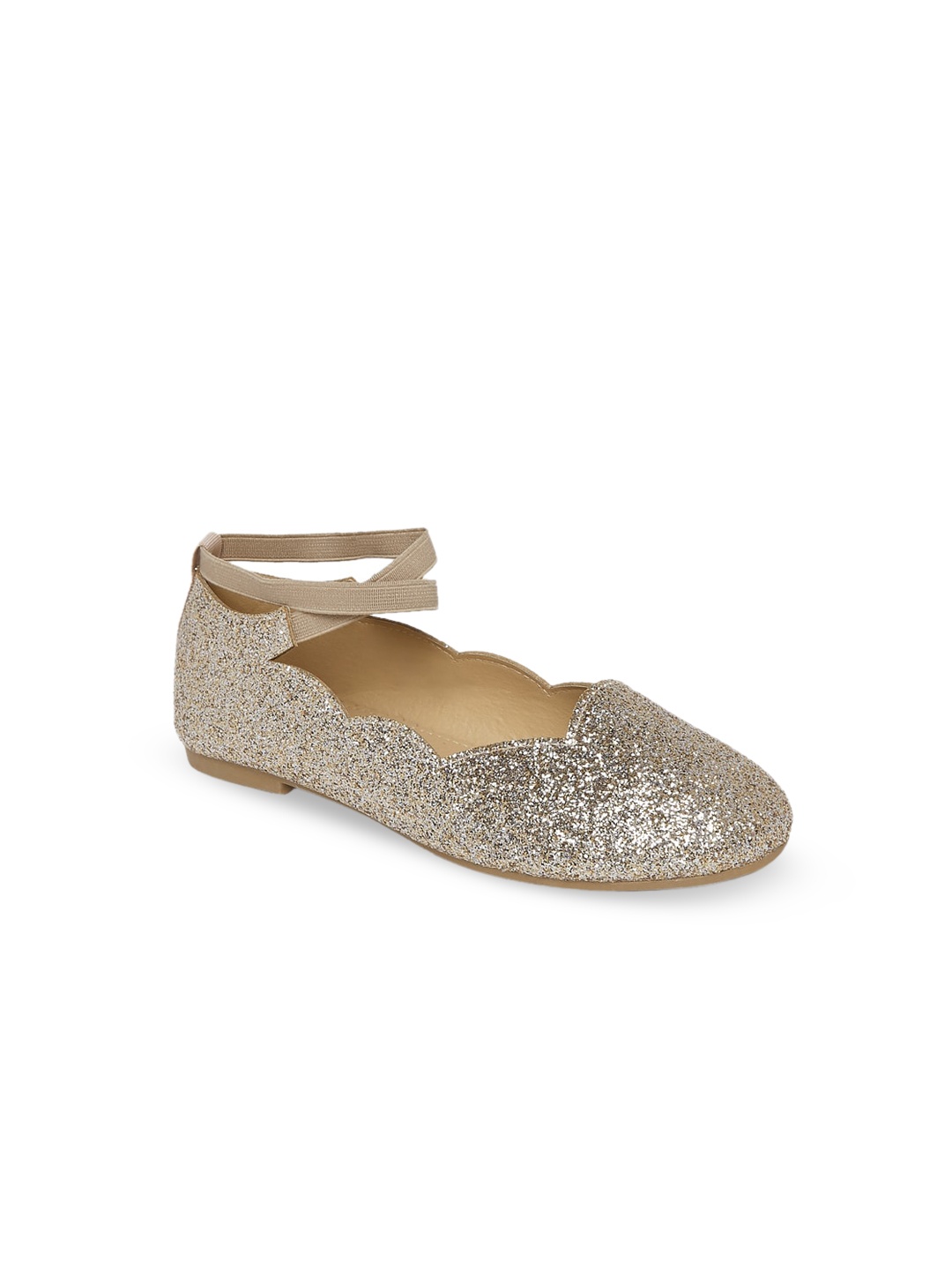 Pantaloons Junior Girls Gold-Toned Embellished Ballerinas Flats