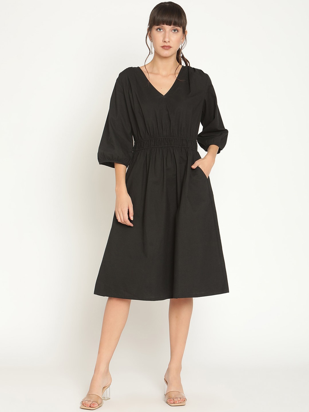 The Vanca Black Shirt Dress