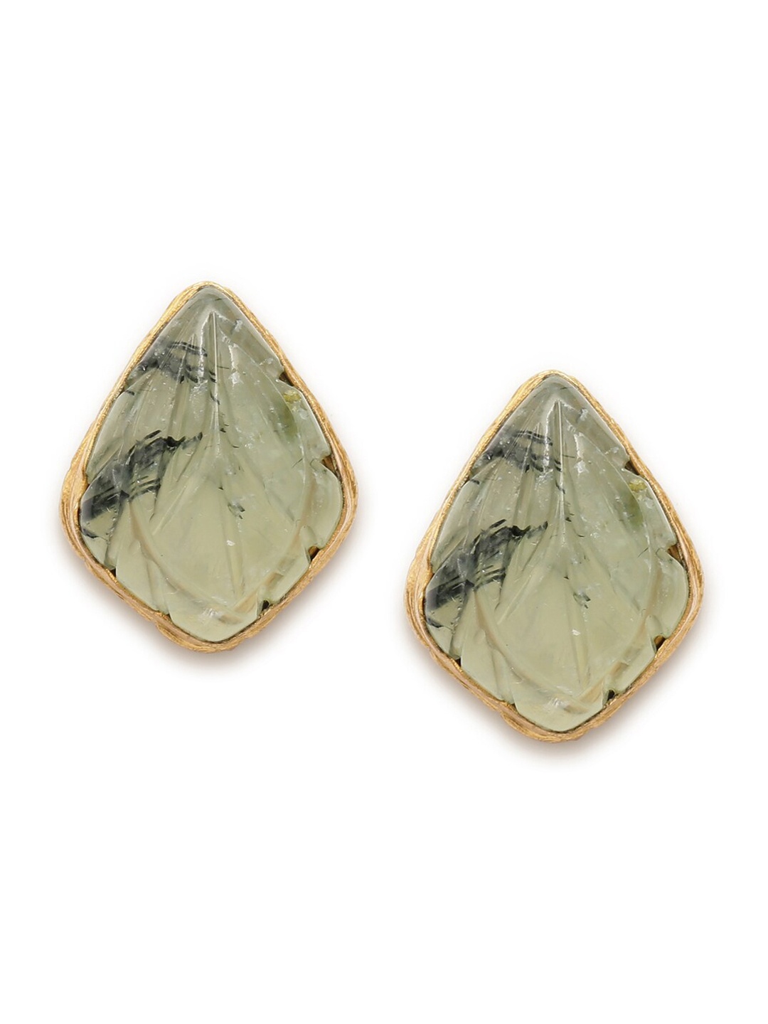 Fabindia Gold-Toned Triangular Studs Earrings