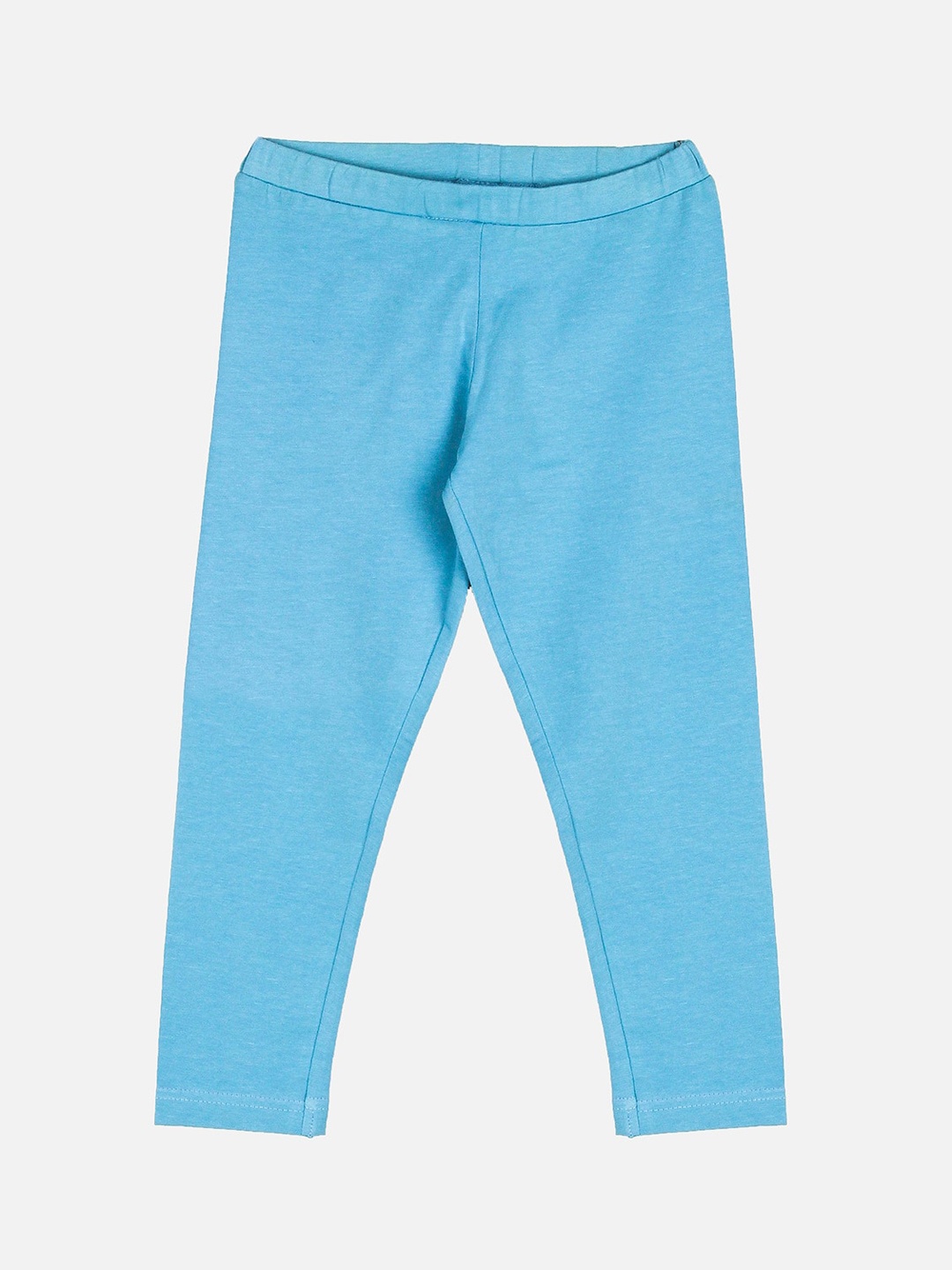 Peppermint Girls Blue Solid Ankle-Length Leggings