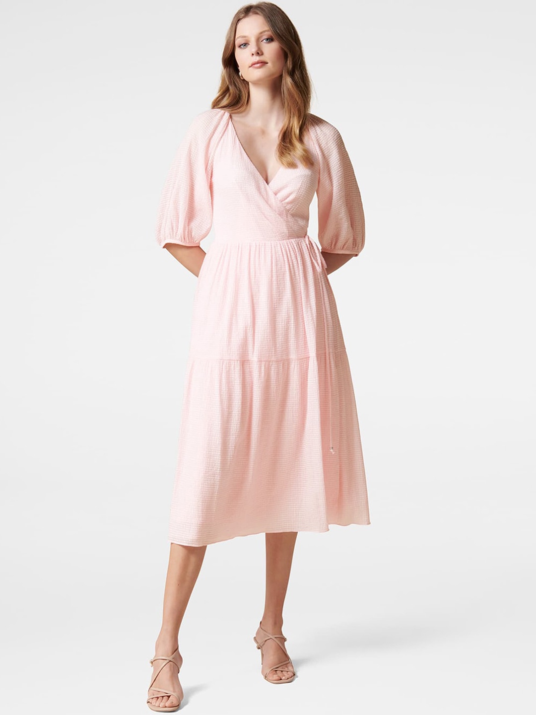 Forever New Pink Midi Dress