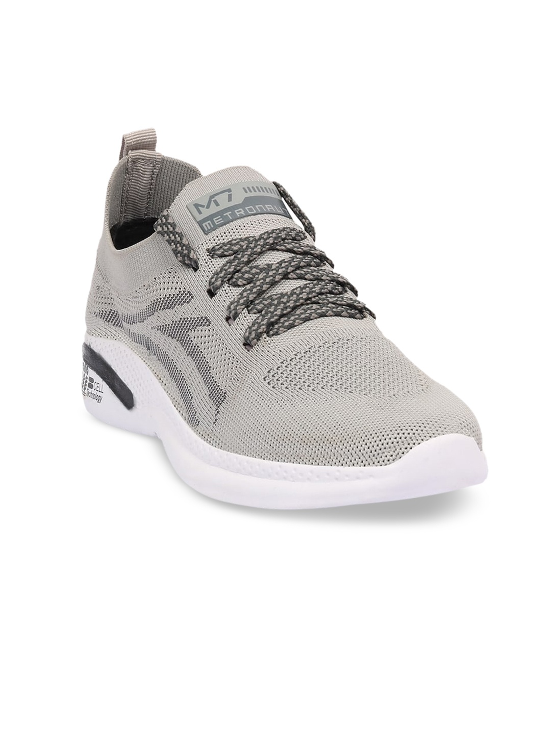 M7 by Metro ut Men Grey Woven Design Sneakers