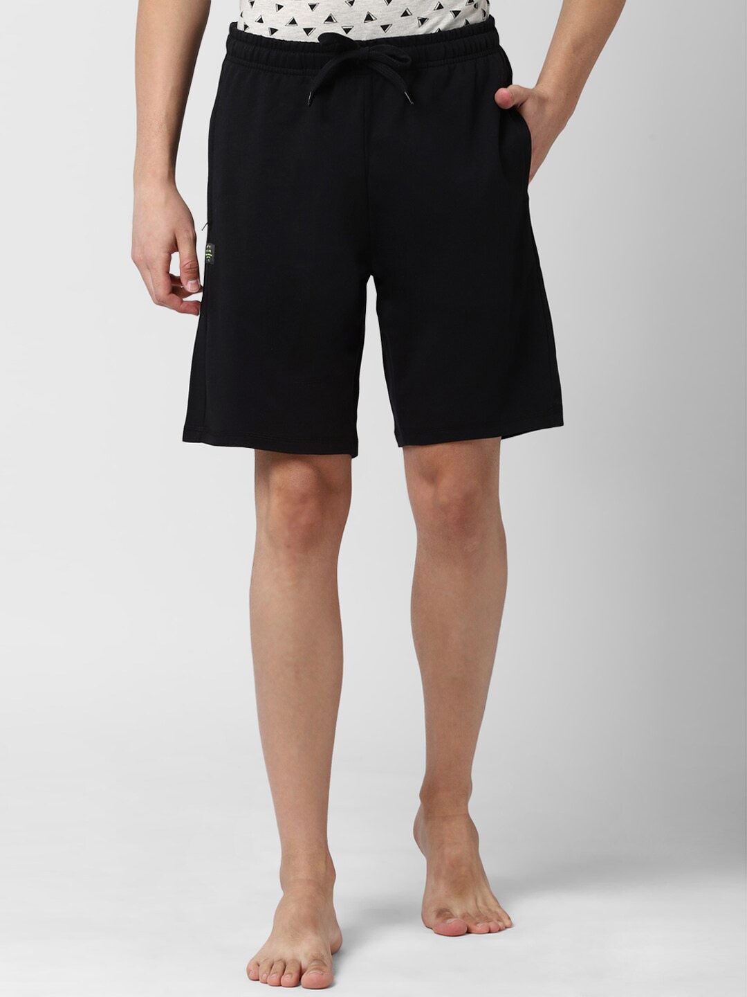 Peter England Men Black Lounge Shorts
