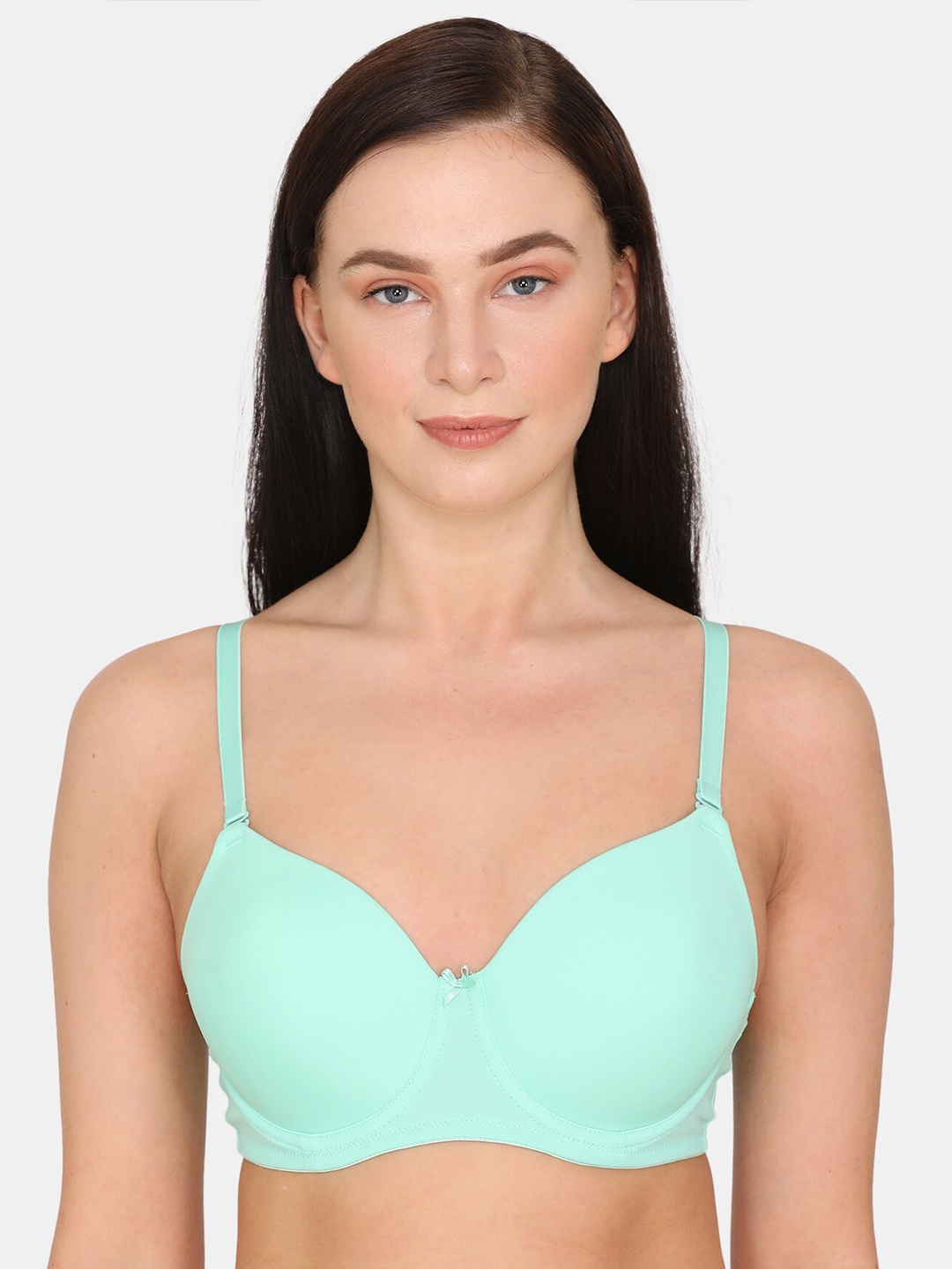 Zivame Women Sea Green Solid T-shirt Bra All Day Comfort