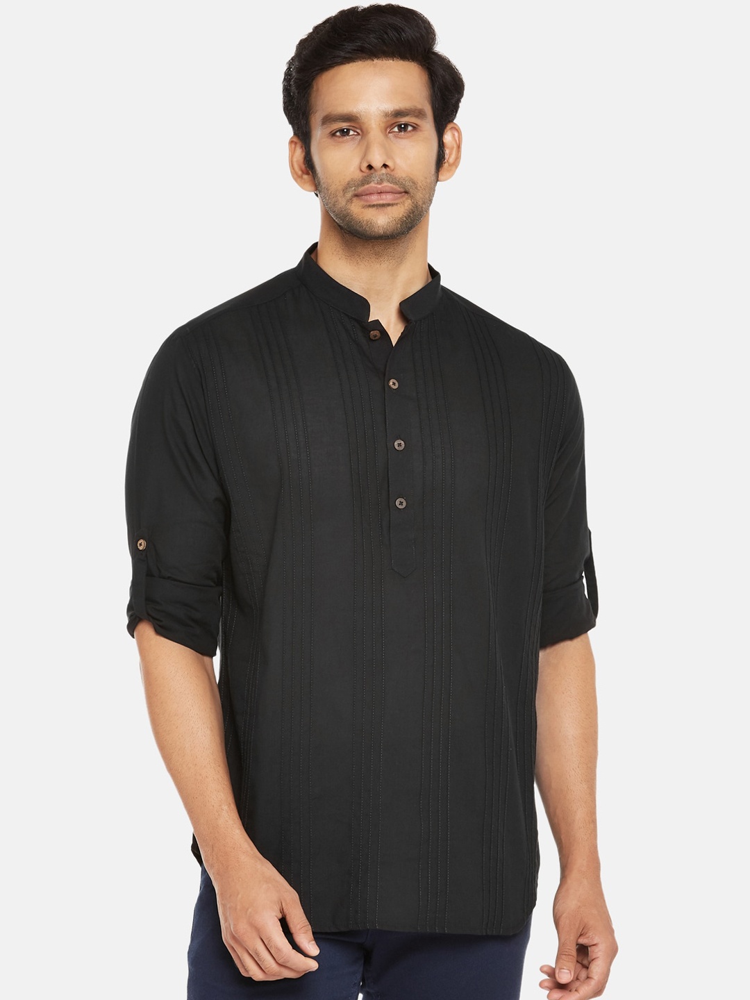indus route by Pantaloons Men Black Kurta