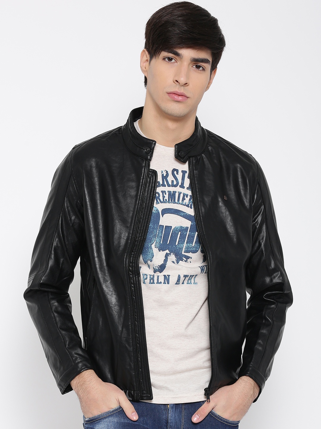 myntra leather jackets