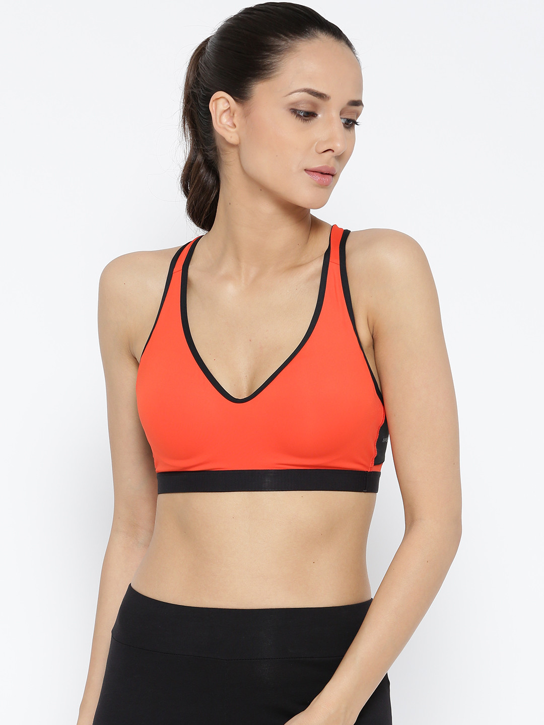 Reebok Red HERO SCULPT Solid Heavily Padded Sports Bra BJ9697 price