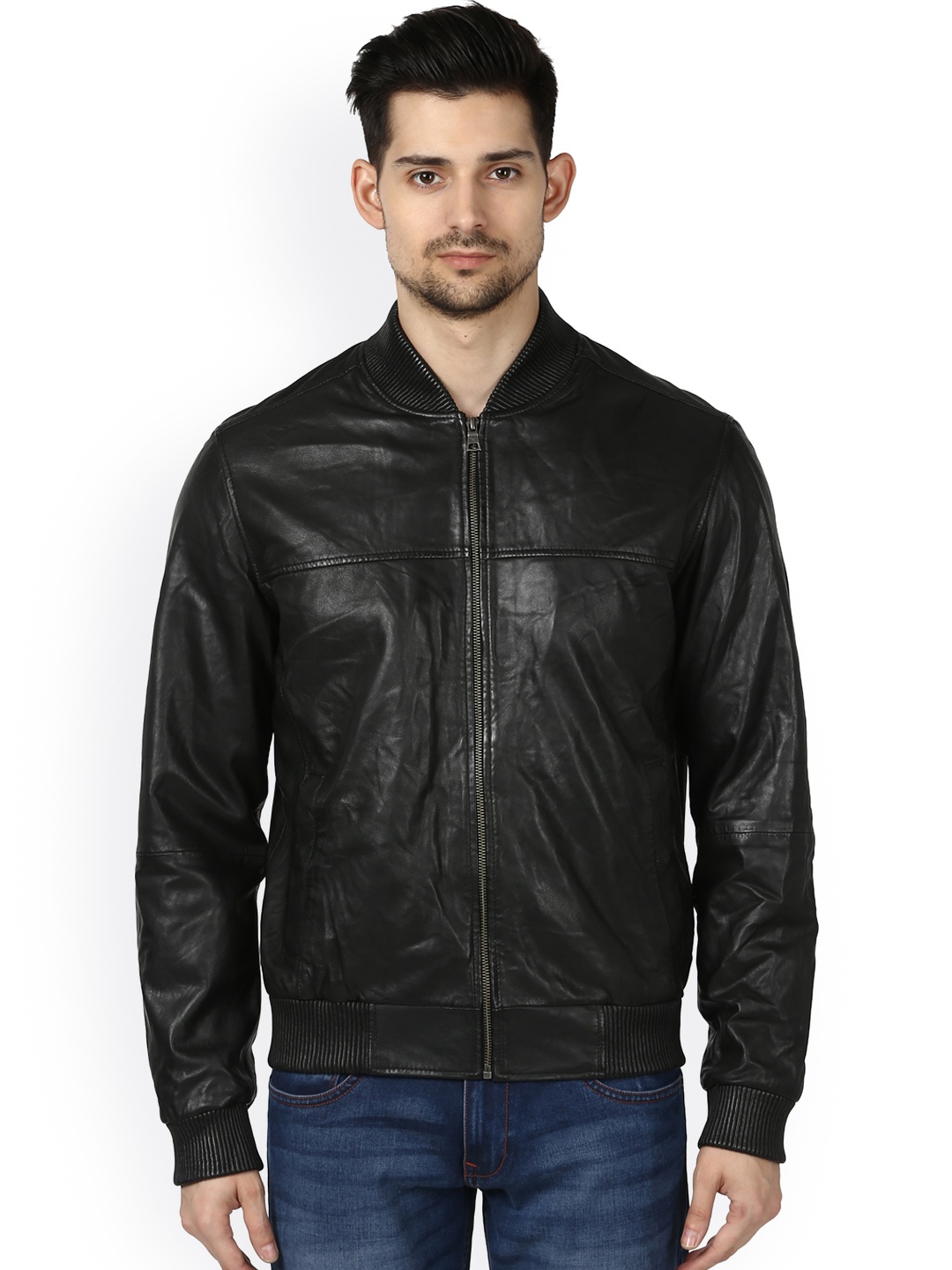 myntra leather jackets