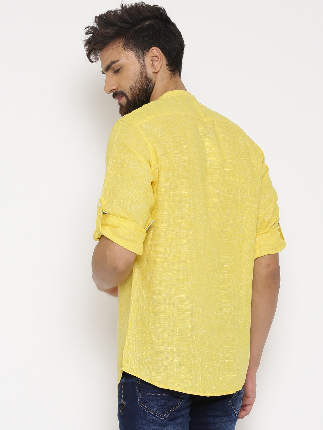 Yellow Linen Shirts for Men