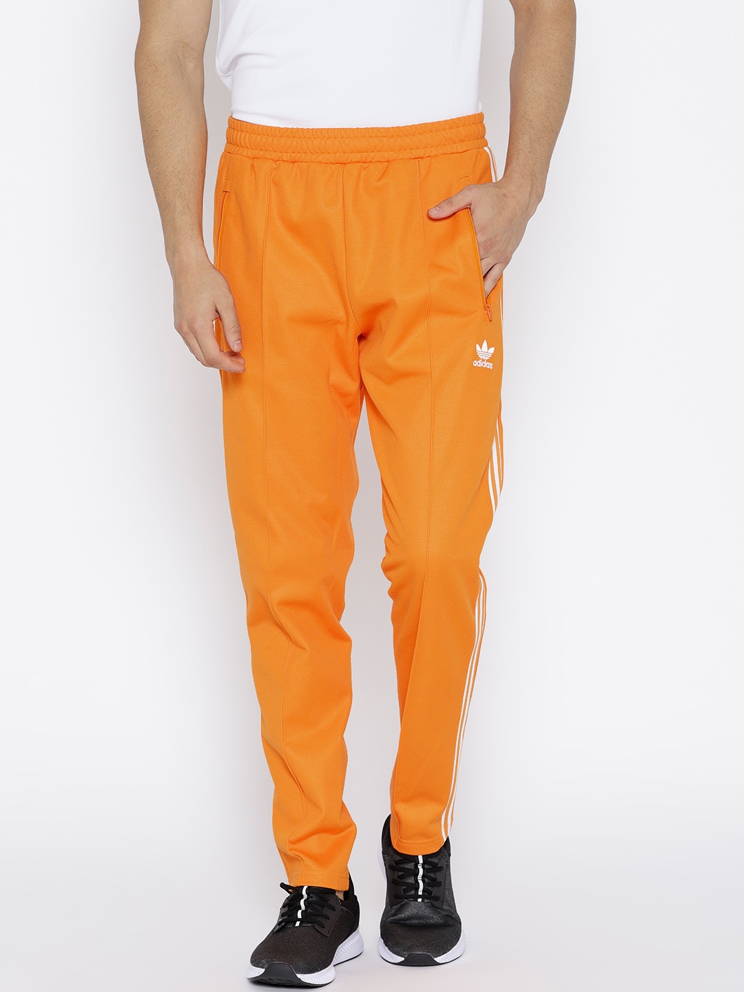 Adidas Men Orange Solid BECKENBAUER TP Track Pants Adidas Originals Track Pants