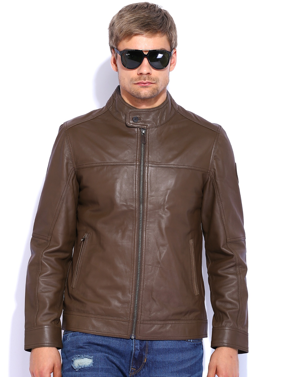 U S Polo Assn Brown Biker Leather Jacket Jackets For Men U S Polo Assn Brown Biker Leather Jacket Jackets For Men Myntra