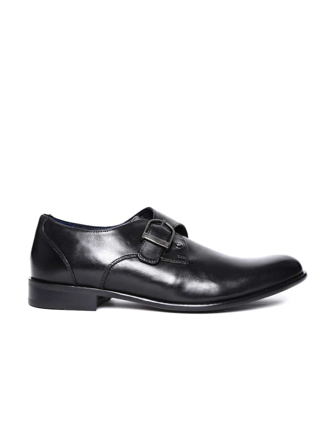 Myntra Louis Philippe Men Black Crust Leather Formal Shoes 586647 | Buy Myntra Louis Philippe ...
