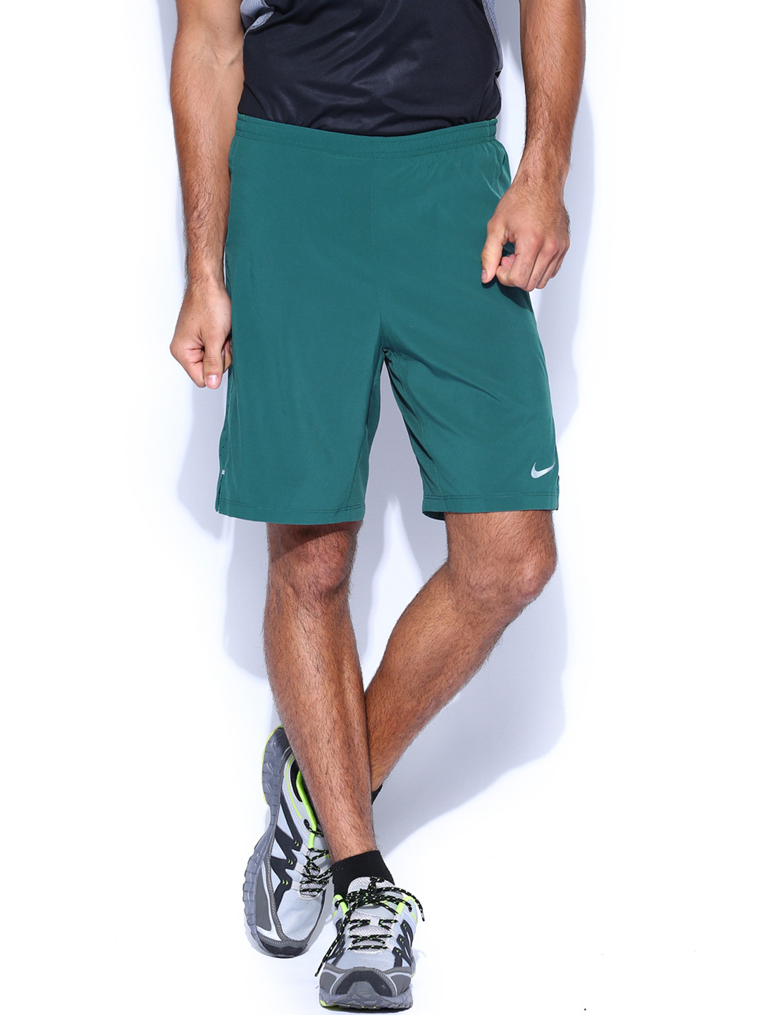 Myntra Nike Men Teal Green Running Shorts 683943 | Buy Myntra Nike Shorts at best price online 
