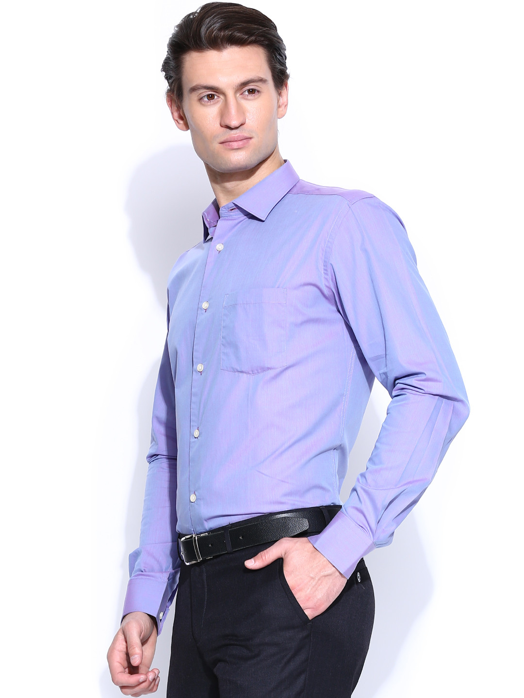 Myntra Blackberrys Men Purple Formal Shirt 738823 | Buy ...