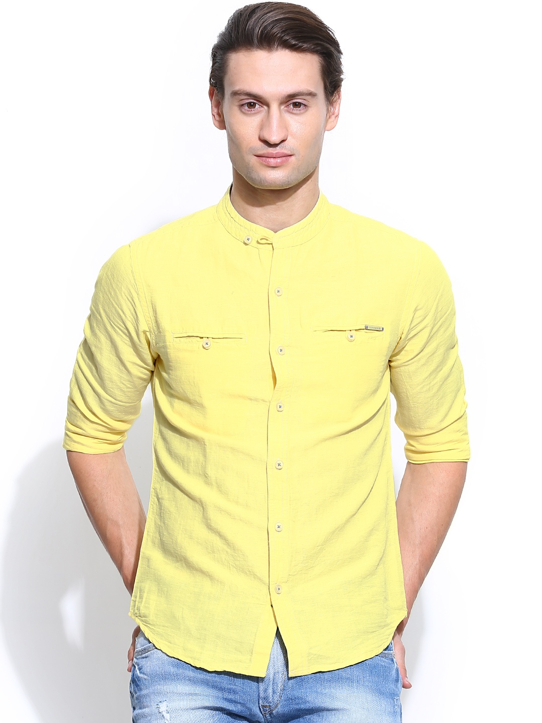 Yellow Linen Shirts for Men