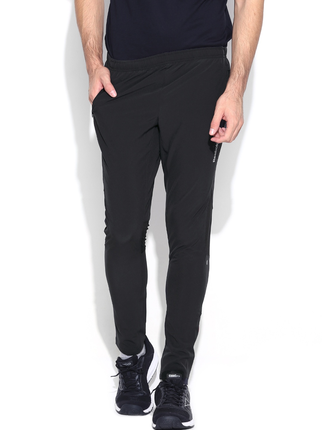 reebok black track pants