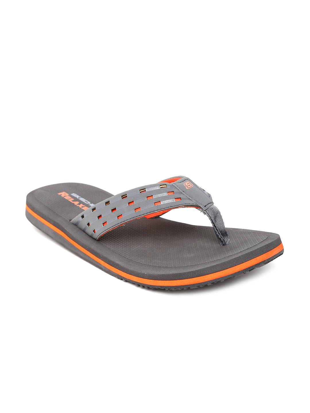 men's skechers relaxed fit memory foam flip flops