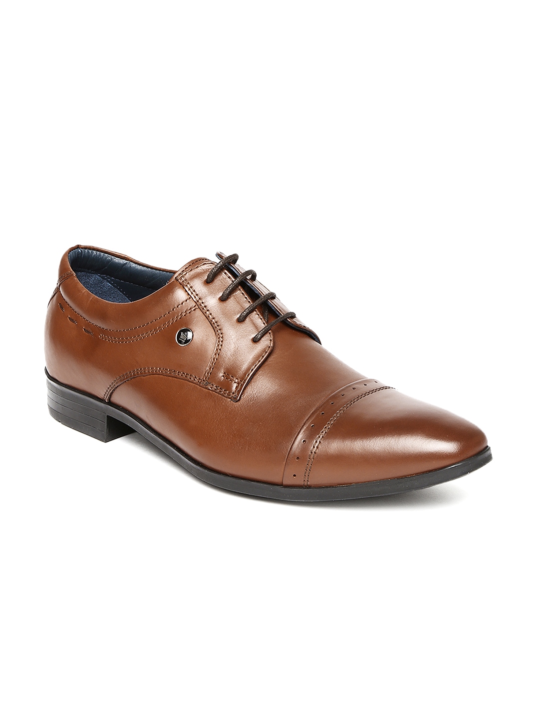 Myntra Louis Philippe Men Tan Brown Leather Derby Formal Shoes 777271 | Buy Myntra Louis ...