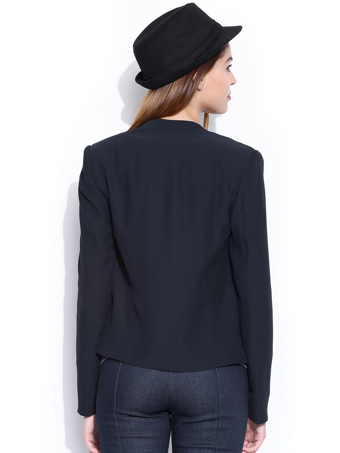 Myntra MANGO Navy Jacket 801354 Buy Myntra MANGO Jackets at best