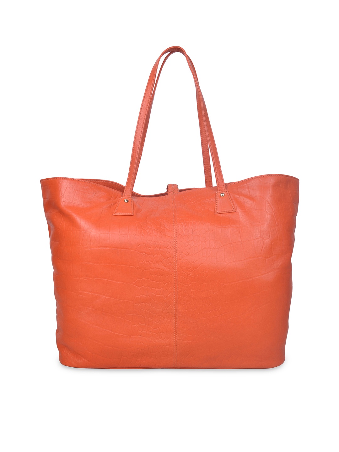 Myntra Justanned Women Orange Leather Tote Bag 809443 | Buy Myntra Justanned Tote Bags at best ...