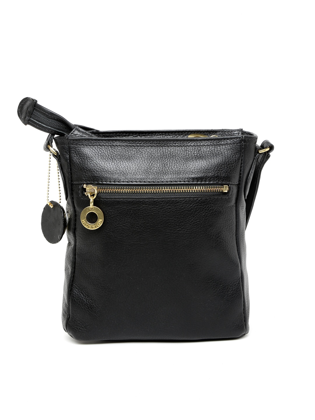 Myntra Hidesign Black Leather Sling Bag 814956 | Buy Myntra Hidesign Handbags at best price ...