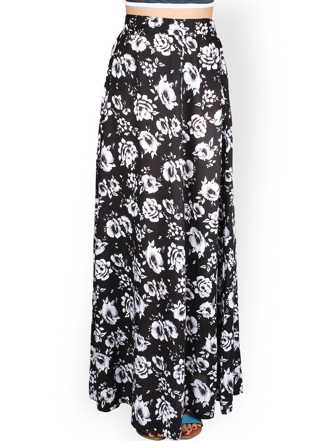 Ccd Blackwhite Floral myntra 20dresses black white floral print maxi skirt Ccd Blackwhite Floral myntra 20dresses black white floral print maxi skirt