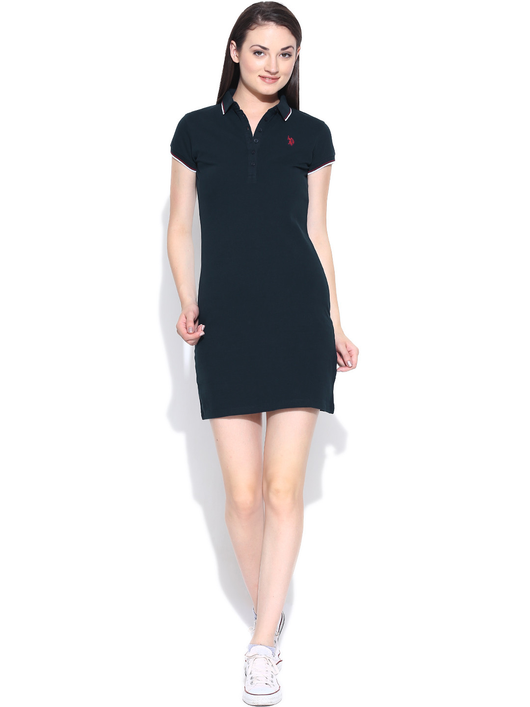 Myntra U.S. Polo Assn. Women Navy T-shirt Dress 819300 | Buy Myntra U.S. Polo Assn. Women 