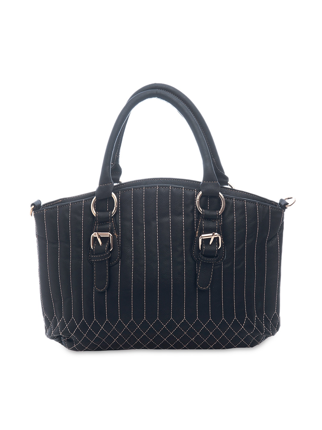 Myntra Satchel Bags Black & Gold-Toned Embroidered Handbag 838301 | Buy Myntra Satchel Bags ...