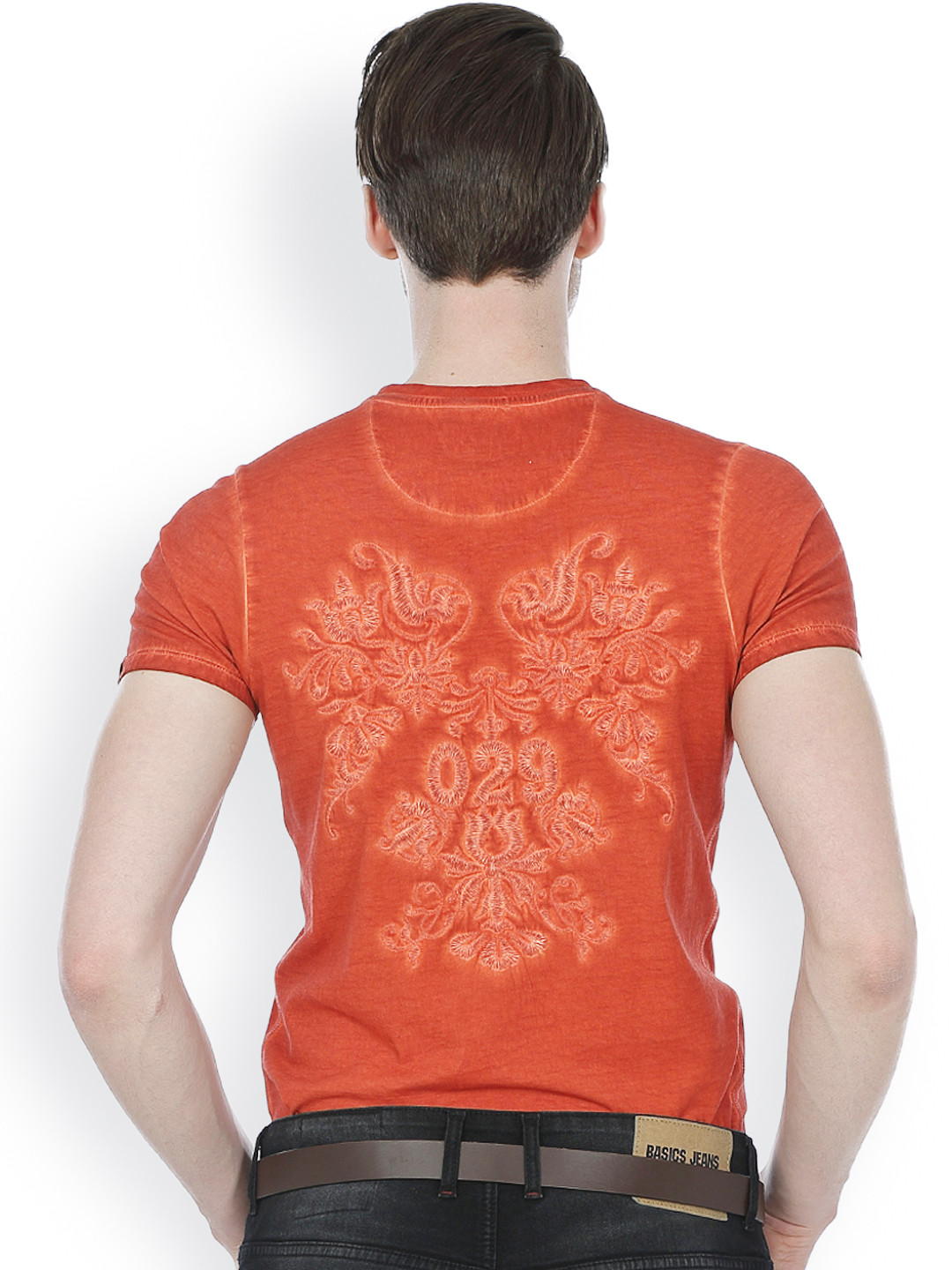 muscle fit henley shirt