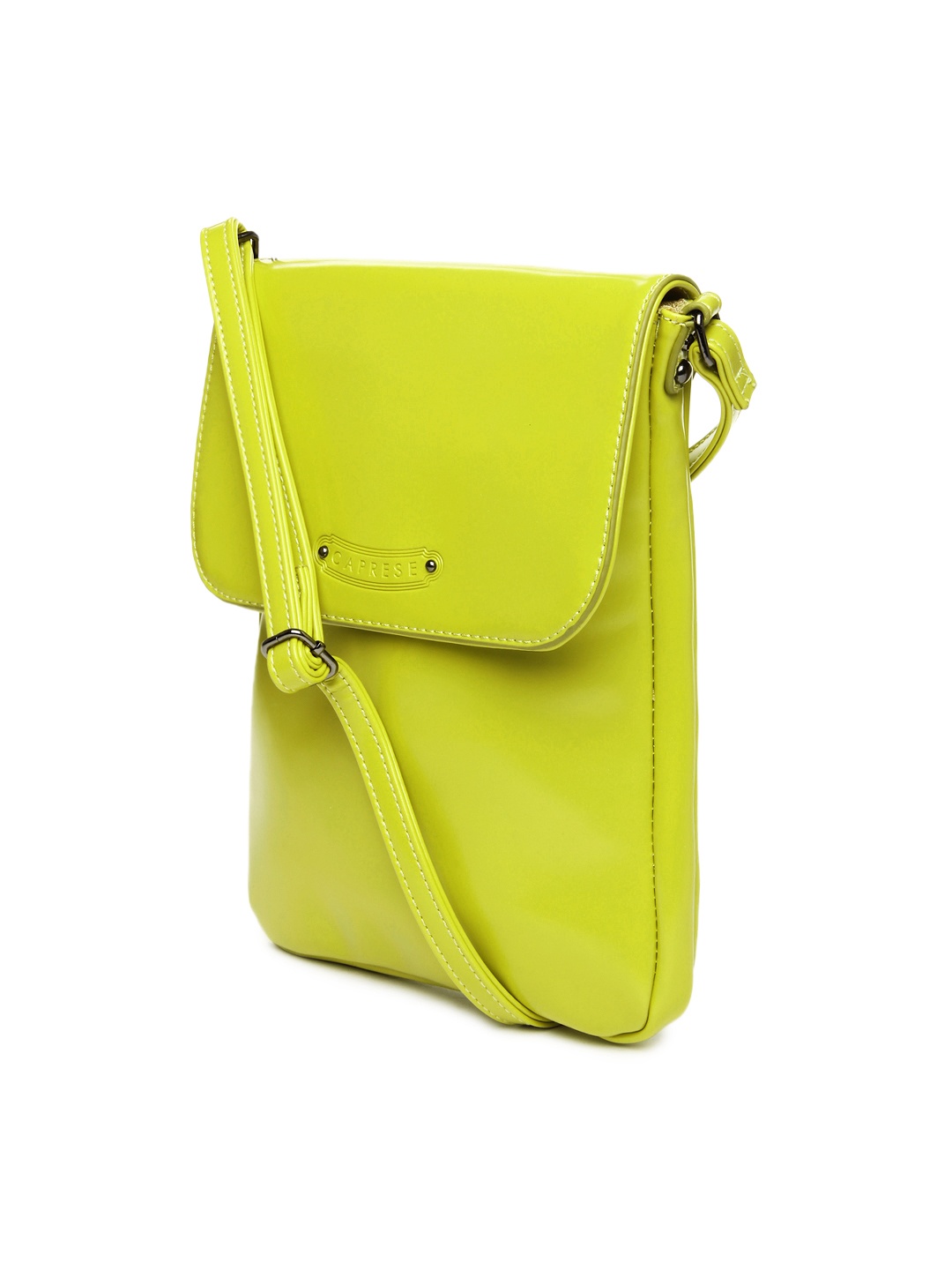 Myntra Caprese Lime Green Sling Bag 499170 | Buy Myntra Caprese Handbags at best price online ...