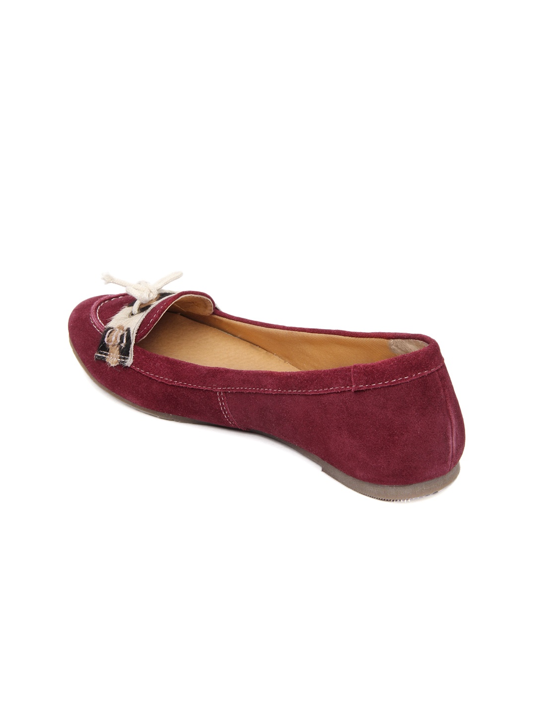 maroon pointed flats
