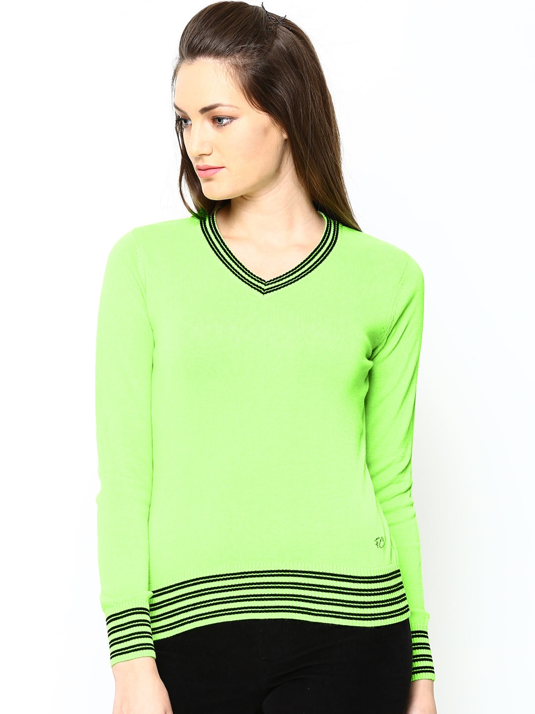 lime green womens sweater