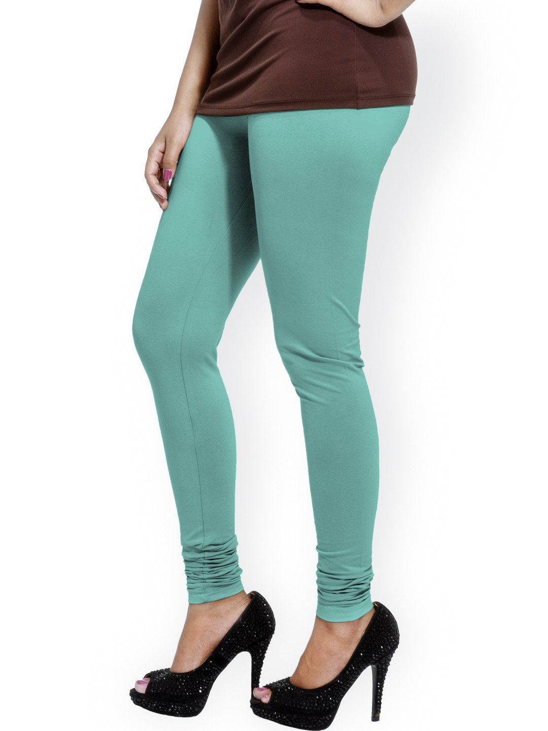 Myntra Go Colors Green AnkleLength Churidar Leggnigs 816069 Buy