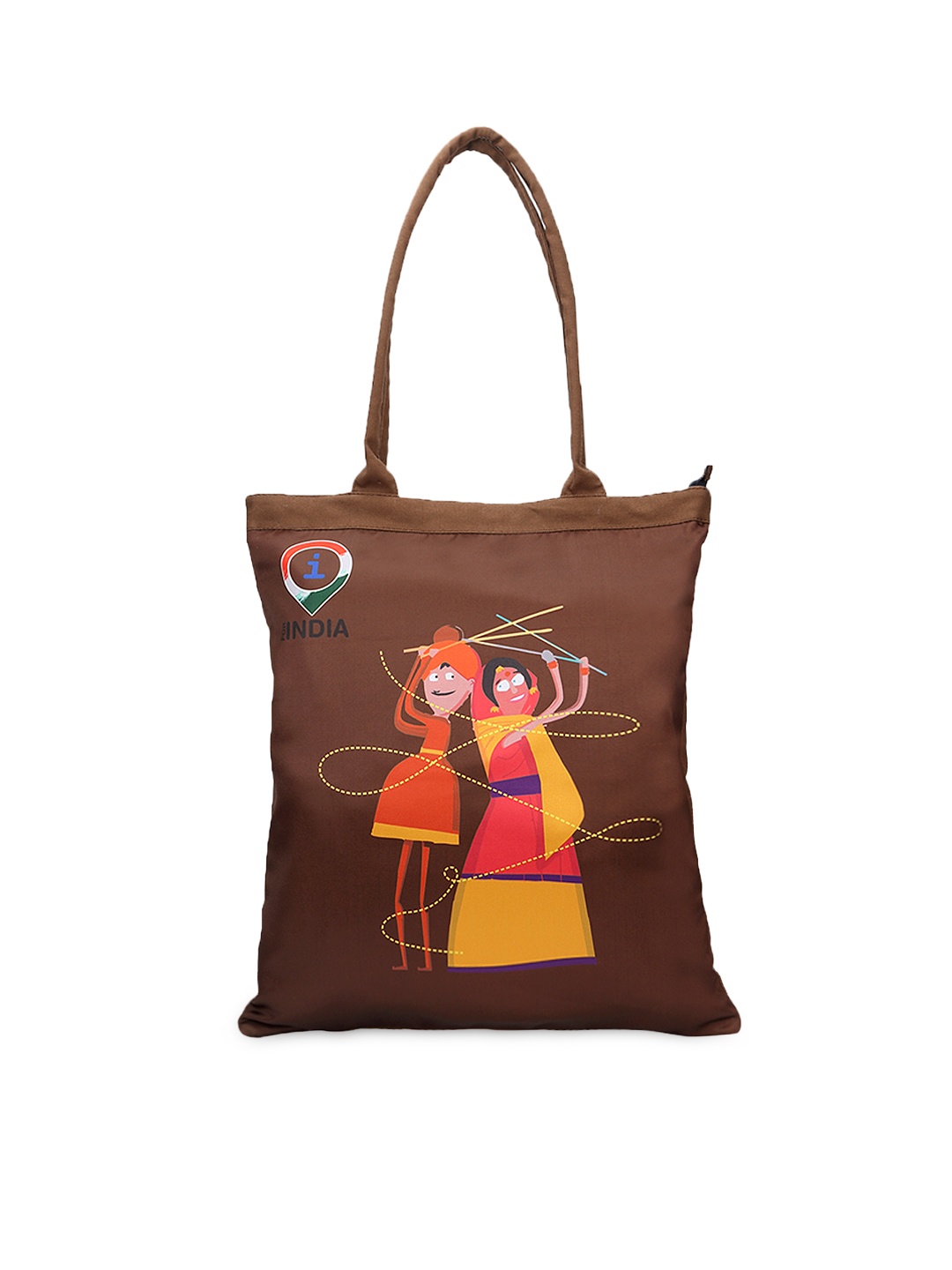 Myntra Imagica Women Brown Printed Tote Bag 384639 | Buy Myntra Imagica Tote Bags at best price ...