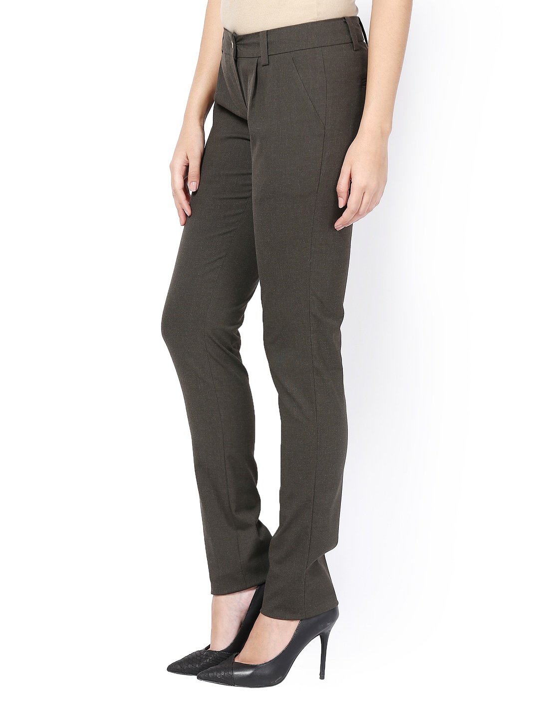 grey formal trousers women's