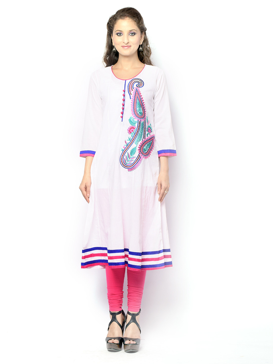 Myntra Kurtis Women Orange Printed Kurta 488139 Buy Myntra Kurtis