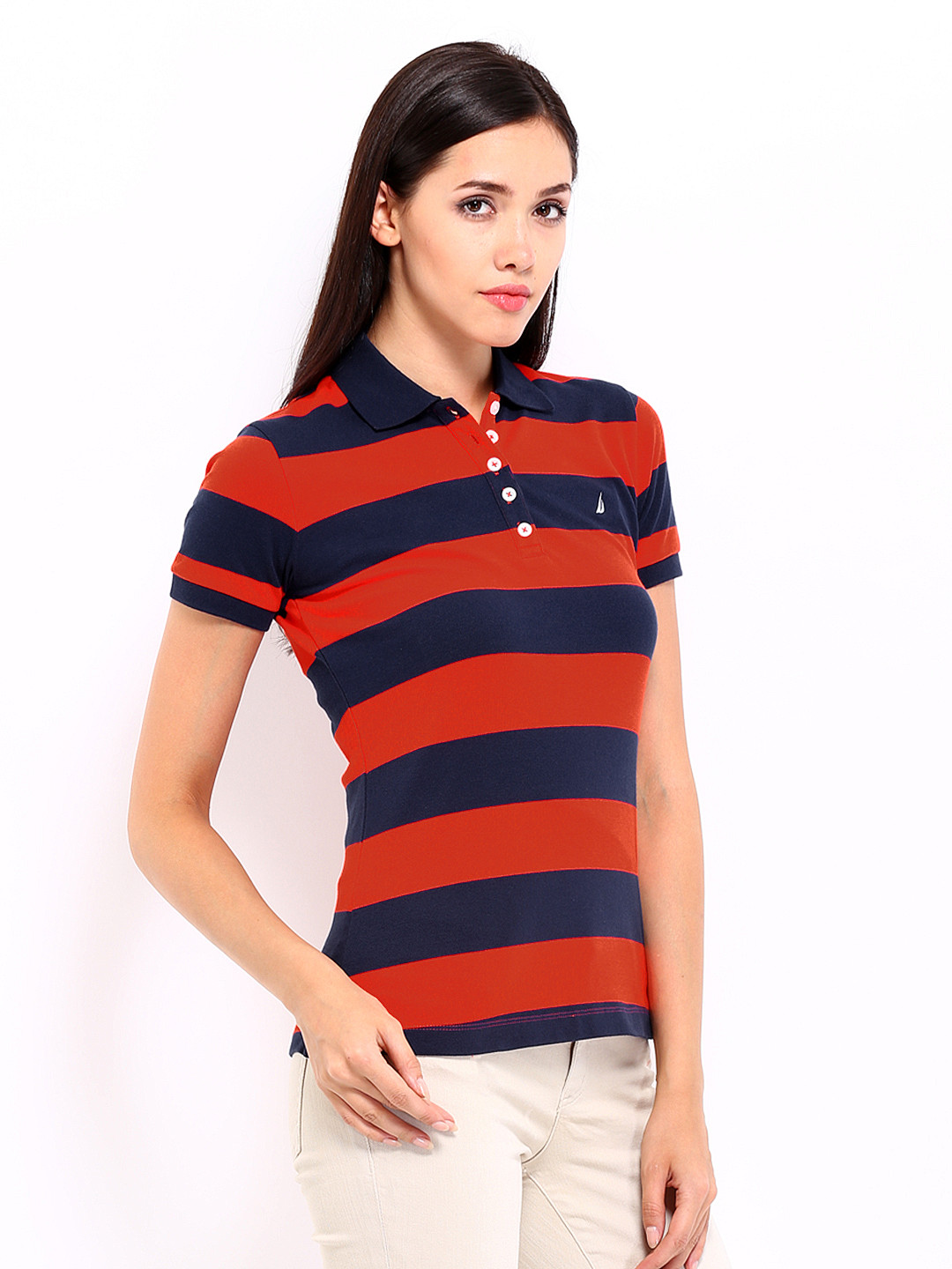 Myntra Nautica Women Red & Navy Striped Polo T-shirt 257817 | Buy ... Myntra Nautica Women Red & Navy Striped Polo T-shirt 257817 | Buy ...