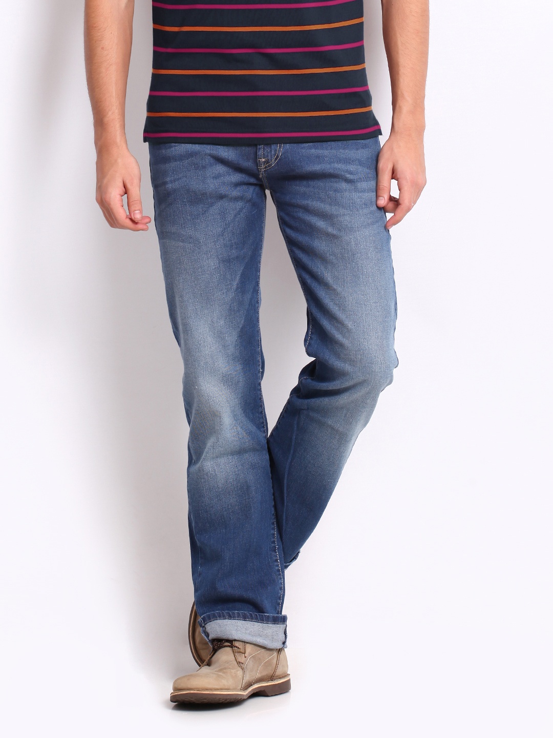 Pepe Jeans Men Blue Kingston Regular Fit Jeans