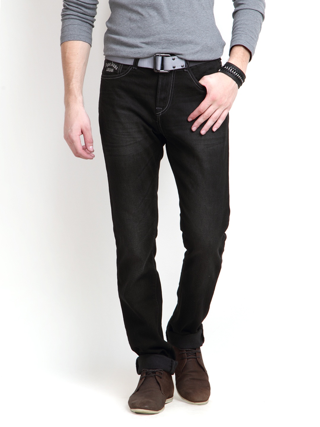 Pepe Jeans Men Black Soho Super Slim Fit Jeans