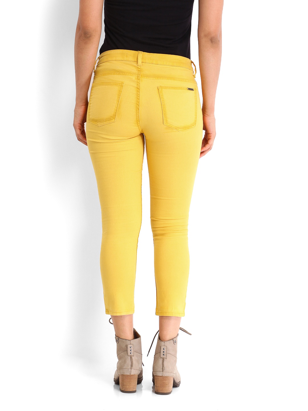 women's mustard colored jeans