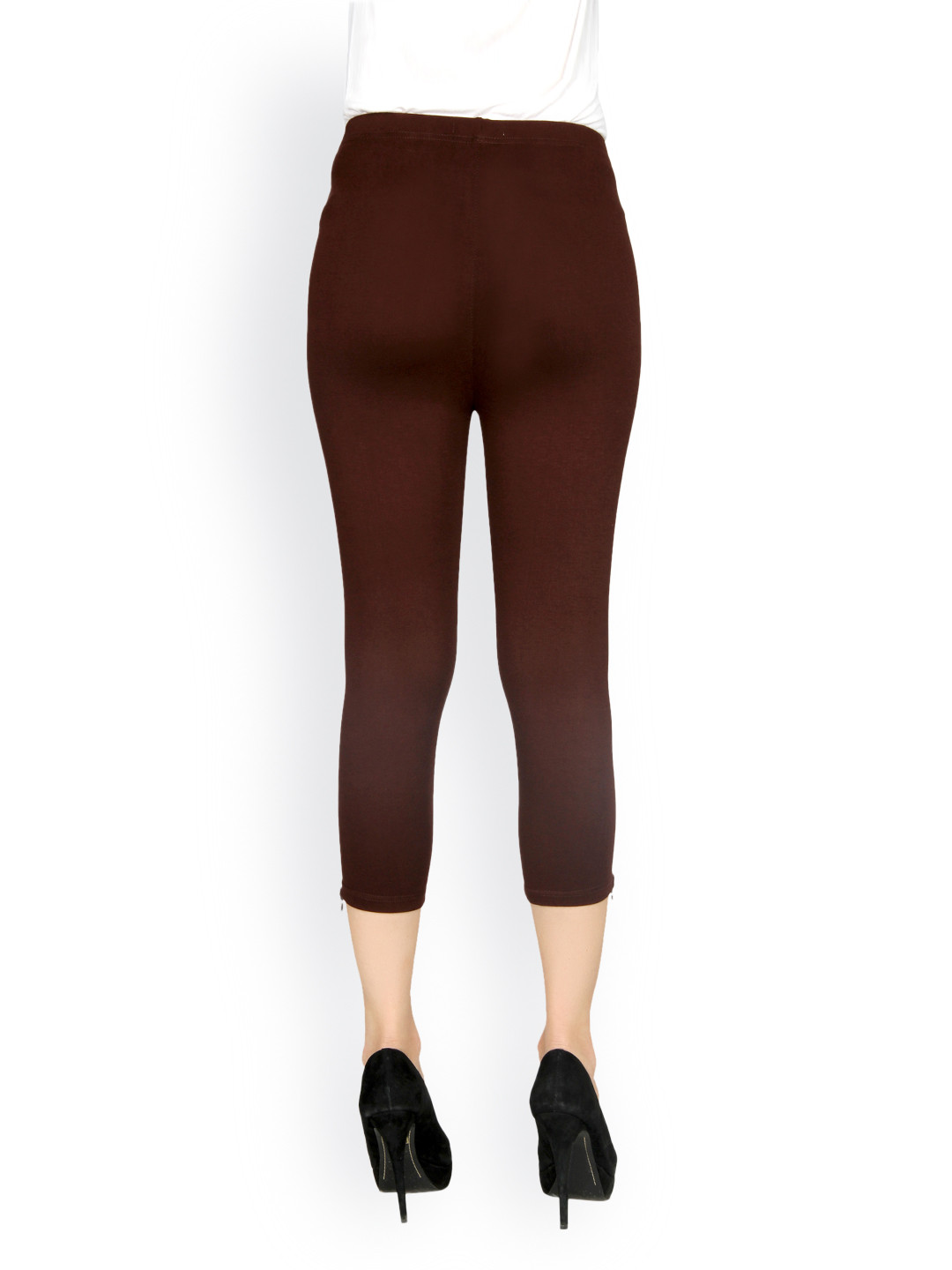 Myntra Sheen Women Brown Capri Leggings 443099 Buy Myntra Sheen