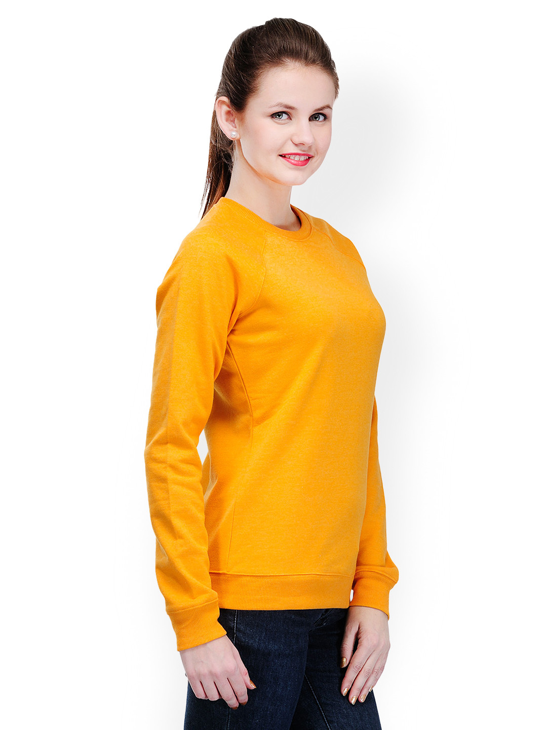 Myntra Women Mustard Yellow Sweatshirt 504792 Buy