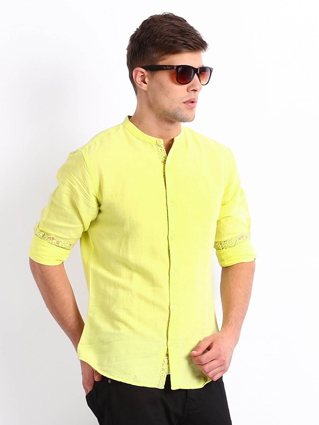 Yellow Linen Shirts for Men